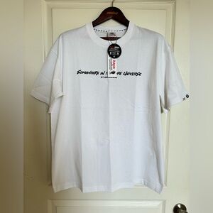 NEW Aape Bape A Bathing Ape Tee White  T-shirt L Large Japan
